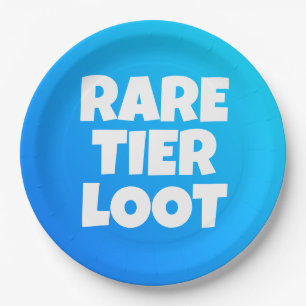 Jongens Zeldzame Tier Loot Blauwe Gamer Slogan Papieren Bordje