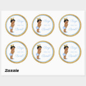 Jongens zijn de Bom! Bad Geschenk Etc Blauw Goud K Ronde Sticker (Vel)