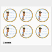 Jongens zijn de Bomb. Bath Gift Etc Blue Gold Clas Ronde Sticker (Vel)