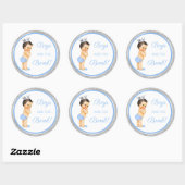 Jongens zijn de Bomb. Bath Gift Etc Blue Silver Ronde Sticker (Vel)