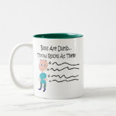 Jongens zijn Dumb "Drow Rocks at Them!" Tweekleurige Koffiemok (Links)