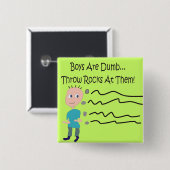 Jongens zijn Dumb "Drow Rocks at Them!" Vierkante Button 5,1 Cm (Voorkant /achterkant)