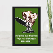 Jongens zijn jarig kaart (Voorkant)