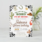 Jongens zijn niet mijn eerste Rodeo Cowboy 2e verj Kaart (Staand voorkant)