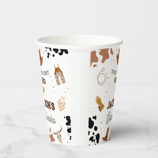 Jongens zijn niet mijn eerste Rodeo Cowboy 2e verj Papieren Bekers (Rechts)