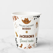 Jongens zijn niet mijn eerste Rodeo Cowboy 2e verj Papieren Bekers (Voorkant)