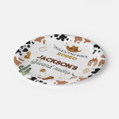 Jongens zijn niet mijn eerste Rodeo Cowboy 2e verj Papieren Bordje (Gekanteld)