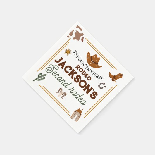 Jongens zijn niet mijn eerste Rodeo Cowboy 2e verj Servet (Hoek)
