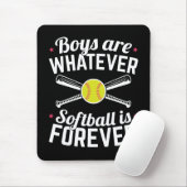 Jongens zijn wat Softball voor altijd is Muismat (Met muis)