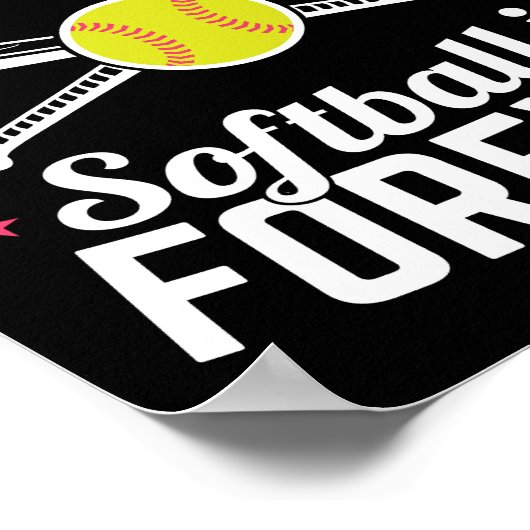 Jongens zijn wat Softball voor altijd is Poster (Hoek)