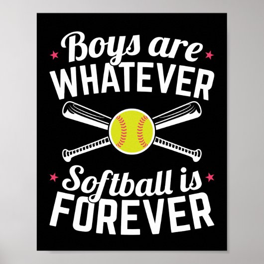 Jongens zijn wat Softball voor altijd is Poster (Voorkant)