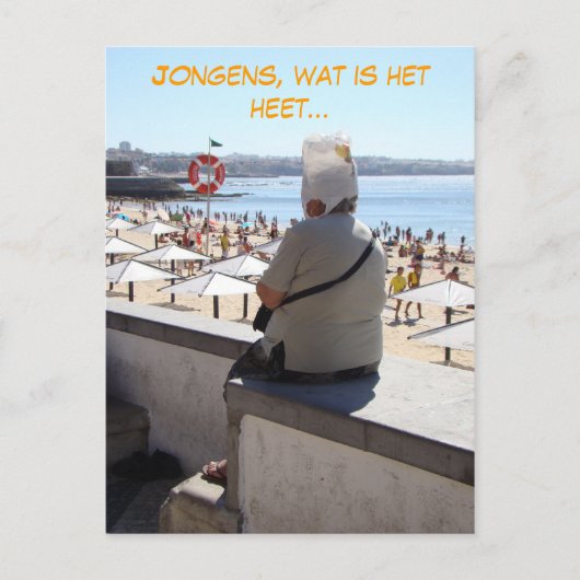 Jongens, zo heet (Nederlands) grappig Briefkaart (Voorkant)