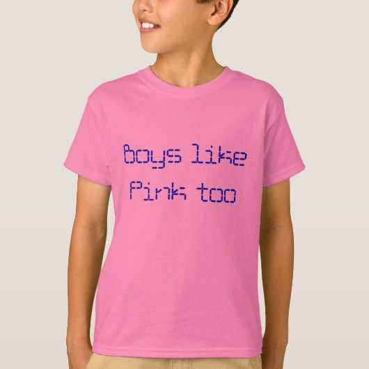 Jongens zoals Roze T-shirt (Voorkant)