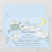 Jongens Zoete Dromen Baby Shower Kaart (Voorkant / Achterkant)