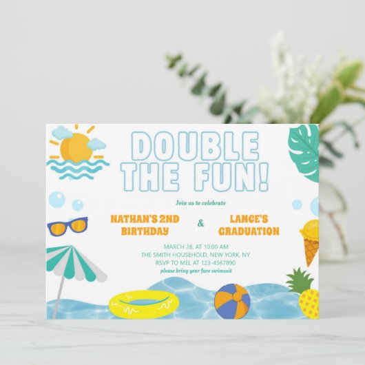 Jongens Zomer Broer Verjaardag en Afstuderen Joint Kaart (Staand voorkant)