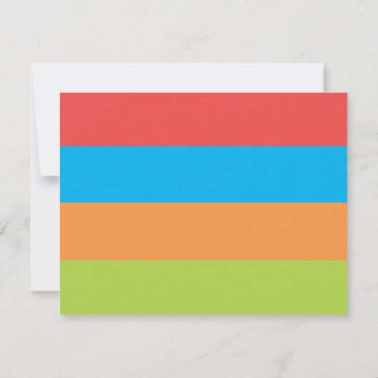 Jongens Zomer Kamp Stationery Kleurrijke Rustiek Notitiekaartje (Achterkant)