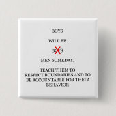 Jongens zullen ooit Mannen zijn Button (Voorkant)