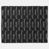 Jongens Zwart Persoonlijke Script Naam Fleece Deken (Voorkant (Horizontaal))