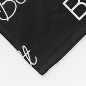 Jongens Zwart Persoonlijke Script Naam Fleece Deken (Hoek)