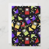 Jongens zwart retro gaming verjaardag kaart (Achterkant)