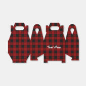 Jongens Zwart & Rood Plaid Geruite Party Favor Box Bedankdoosjes (Uitgevouwen)