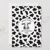 Jongens Zwart Wit Koeienprint Heilige Koe 1e Verja Kaart (Achterkant)