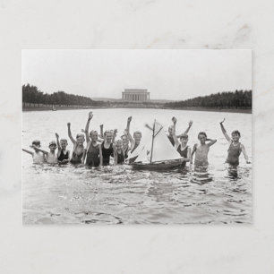 Jongens zwemmen, 1926 briefkaart