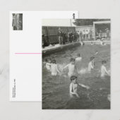 Jongens zwemmen, ongeveer 1920 Briefkaart (Voorkant / Achterkant)