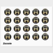 Jongensavond Crew Bruid Bruidegom Team Ronde Sticker (Vel)