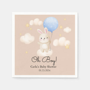 Jongensballon Schattige Bruin KonijnenBaby shower Servet