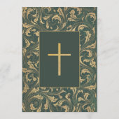 Jongensbevestiging Gold Cross Green  Thistle Kaart (Achterkant)