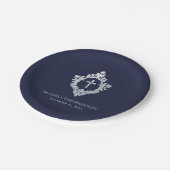 Jongensbevestiging Navy Blue  Cross in Crest Papieren Bordje (Gekanteld)