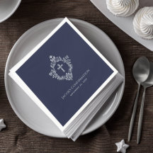 Jongensbevestiging Navy Blue Elegant  Crest