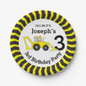 Jongensbouw 3e verjaardag aangepast bord (Voorkant)