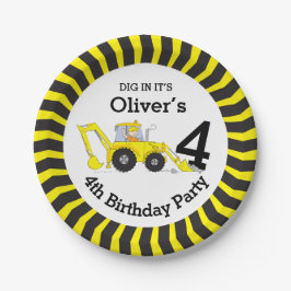 Jongensbouw 4e verjaardag aangepast bord