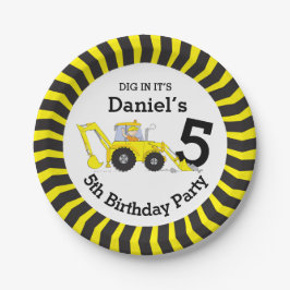 Jongensbouw 5e verjaardag aangepast bord