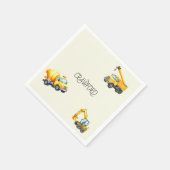 Jongensbouw Verjaardagsfeest Gepersonaliseerd Servet (Hoek)