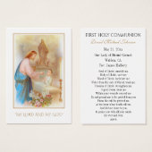 Jongenscommunie Katholieke herdenking Heilige Kaar Visitekaartje (Voorkant /achterkant)