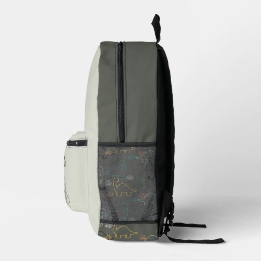 Jongensdinosaurus gepersonaliseerd bedrukte rugzak (Rechts)