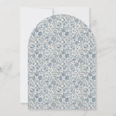 Jongensdoop Blauw Witte Boog  Bloemenpatroon Kaart (Achterkant)