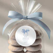 Jongensdoop Dank U Sticker - Blue Bow