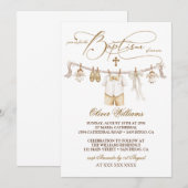 Jongensdoop doopt neutrale uitnodiging (Voorkant / Achterkant)