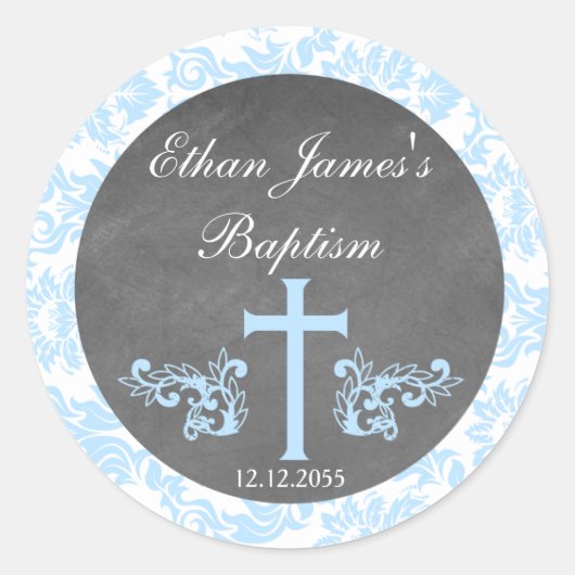 Jongensdoop gunst Stickers Labels (Voorkant)