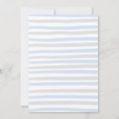 Jongensdoop met blauwgrijze waterverf strepen kaart (Achterkant)