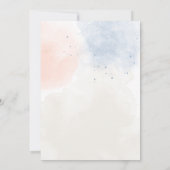 Jongensdoop Religieus Moderne Blauwe waterverf Kaart (Achterkant)