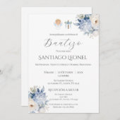 Jongensdoop uitnodiging in het Spaans Boho (Voorkant / Achterkant)