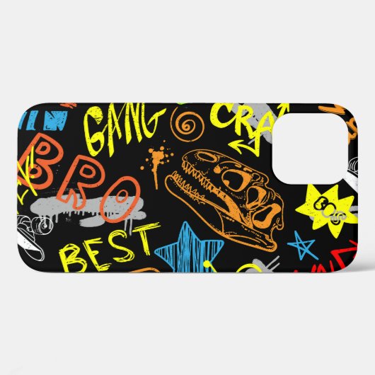 Jongensgraffiti: met de hand getekende koelte Case-Mate iPhone case (Achterkant (horizontaal))