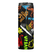 Jongensgraffiti: met de hand getekende koelte thermosbeker (Achterkant)