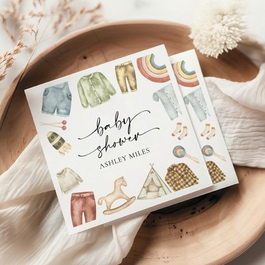 Jongenskleding Baby shower servetten