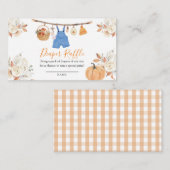 Jongenskleding Pompoen Herfst Baby shower Luier Ra Informatiekaartje (Voorkant / Achterkant)